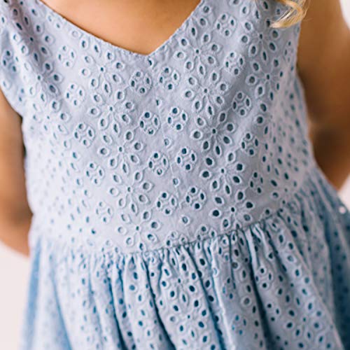 Hope & Henry Girls' Sleeveless Bow Shoulder Swing Dress #TOP3