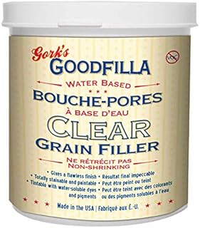 Clear Water-Based Grain & Pore Filler - 1 Gallon by Goodfilla | Innovative & | Compliments All Woodworking Finishing Products | Paintable, Stainable, Sandable & Quick Drying