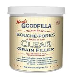 Clear Water-Based Grain & Pore Filler - 1 Gallon by Goodfilla | Innovative & | Compliments All Woodworking Finishing Products | Paintable, Stainable, Sandable & Quick Drying