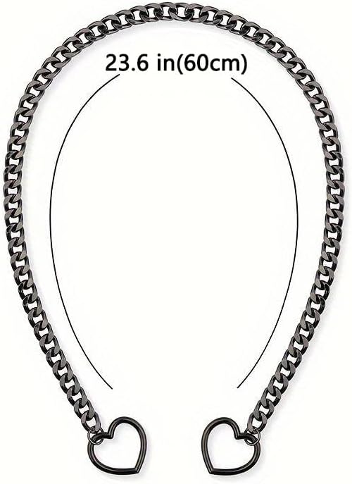 Heart Slip Chain Necklace Chunky Gold Silver Lariat Y Necklace for Women Chunky Puffy Heart Choker Stainless Steel Punk Trendy - Image 4