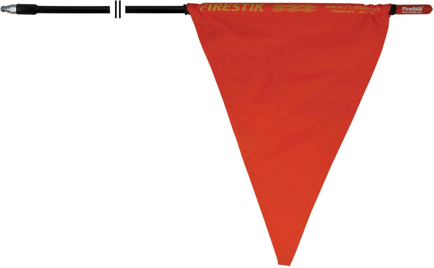 FIRESTIK - F5-B 5 Foot 3/8"X24" Thread Black MAST with Orange Safety Flag