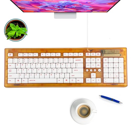 Image of Arctic Fox Crystal Wired Keyboard (Orange)