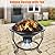 CUKOR 22 Inch Fire Pit Bowl with Adjustable Fan Firepit, Outdoor Wood Burning Fire Pits with Lid Fire Poker for Patio, Picnic, Party, Garden, Camping, Backyard, BBQ, Bonfire