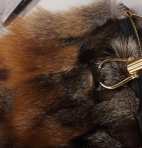 Fosrion Luxury Real Fox Fur Handbag For Women Ladies Furry Shoulder Bag3