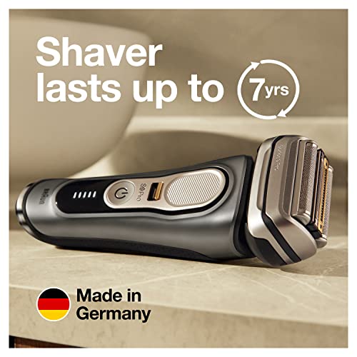 Braun Electric Razor for Men, Series 9 Pro 9465cc Wet & Dry Electric Foil Shaver with ProLift Beard Trimmer, Cleaning & Charging SmartCare Center, Head Shavers for Bald Men, Noble Metal - image 7