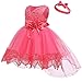 Produktbild thematys Festliches Taufkleid Baby Mädchen Prinzessin Kleid - Kostüm-Set perfekt für Karneval, Hochzeit & besondere Anlässe - 4 Farben & 4 Größen (Pink, 24 Monate)