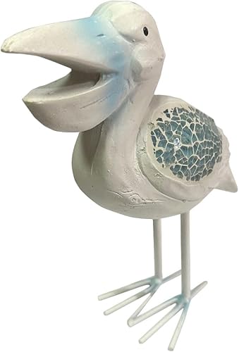 Fancy That Mosaico de pie Pelícano azul cristal figura 7in