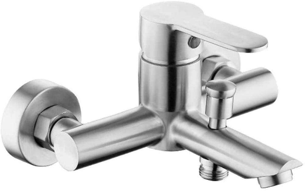 Kit de robinets de jardin d'extérieur en acier inoxydable avec mitigeur de douche moderne à levier unique robinets d'eau froide et chaude