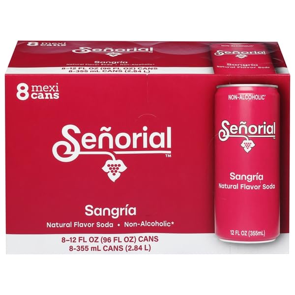 Senorial, Sangria Soda, 12 Fl Oz, 8 Pack