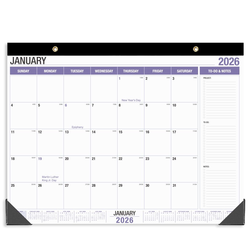 large desk calendar 2026, runs from january 2026 to december 2026, 22" x 17" desk calendars with to-do list, 15 months calendar 2026, extra large desk calendar for home or office