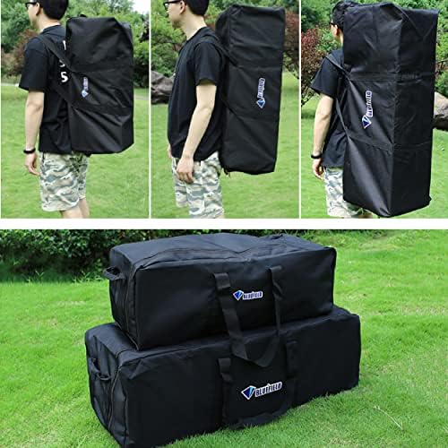 Azarxis Duffle Bag Holdall Waterproof Lightweight Travel Bag 55L 100L 150L Sport Gym Bag Cycling Bike Pannier Multifunctional Outdoor (Black - 150L)