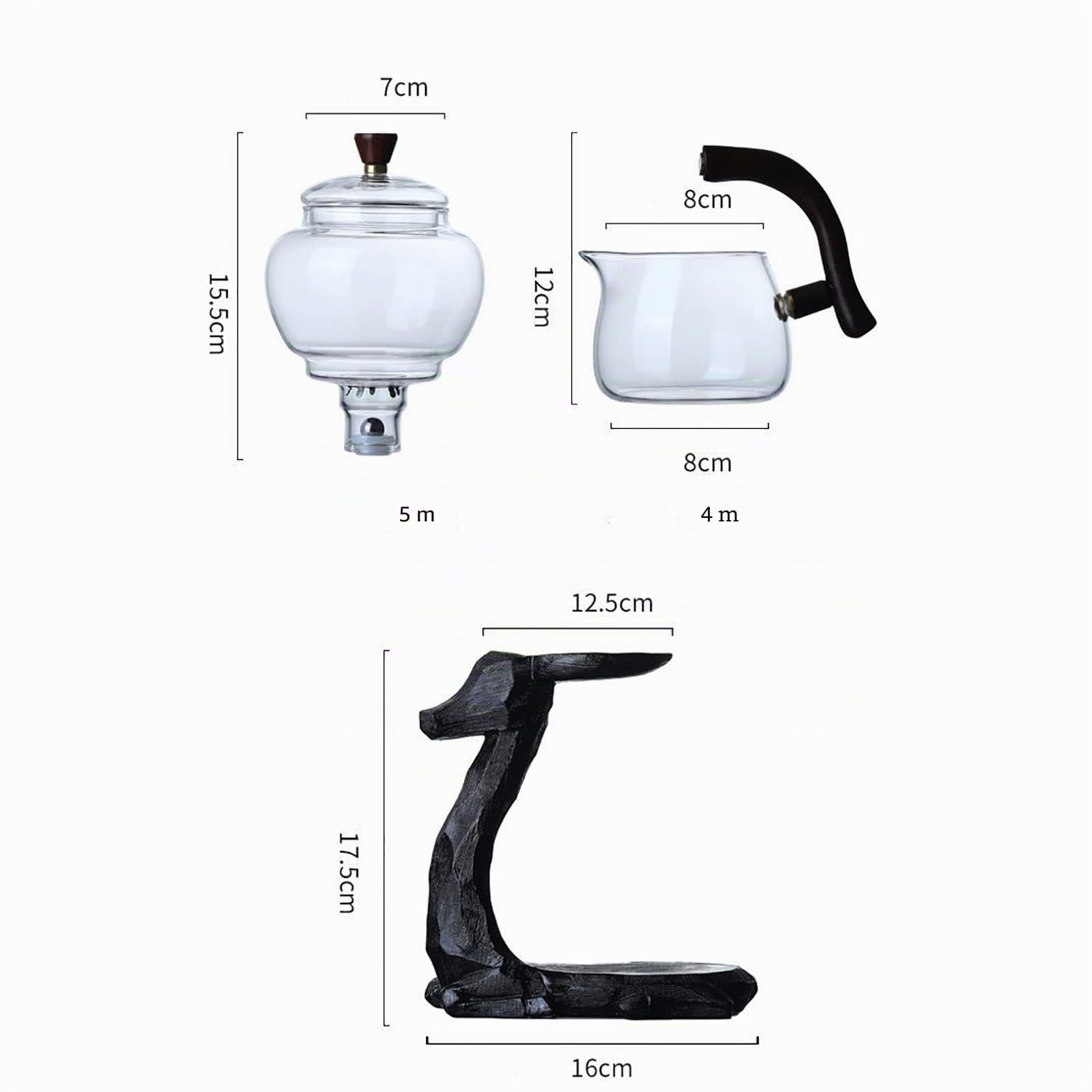 YUDIZWS Juego de Té Lazy Kungfu, Tetera de Goteo Magnética Con Infusor de Base, Automático Para Té y Café, Deer Tea Maker