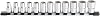 TONE Socket Set with Socket Holder 12-Point HD412 12 Inch Drive 12-Piece