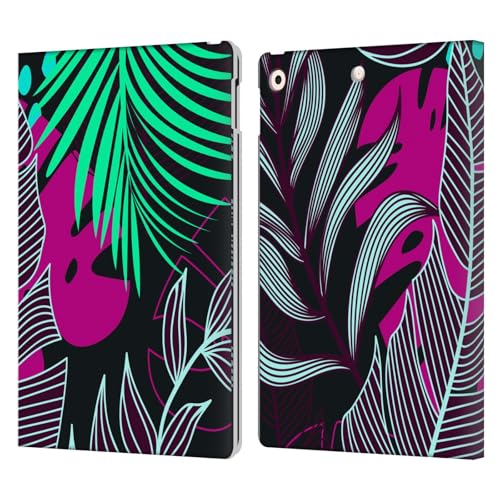 Étui portefeuille Haroulita Magenta pour Apple iPad 10.2 en cuir avec support