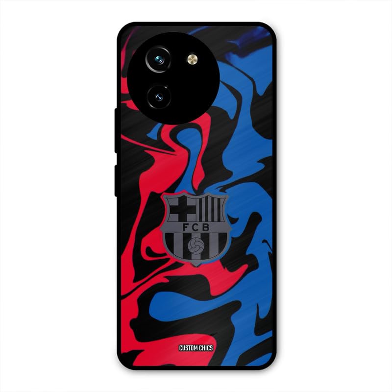 Image of PrintShield FC Barcelona Comic Back Cover for Vivo Y200i, Shockproof Printed Phone Case with Soft TPU Sides & Anti-Slip Grip