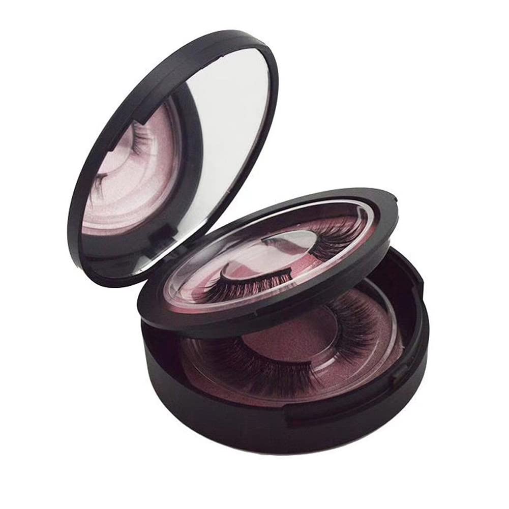 4Pcs Empty Round Lash Boxes Double-Layer Eyelash Storage Box Travel Case 3D False Eyelashes Packaging Gift Boxes Holder Organizer with Makeup Mirror Lid for Women Girl Eyelash Storage and Packaging,