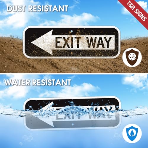 Panneau Exit Way en aluminium flèche gauche lot de 2