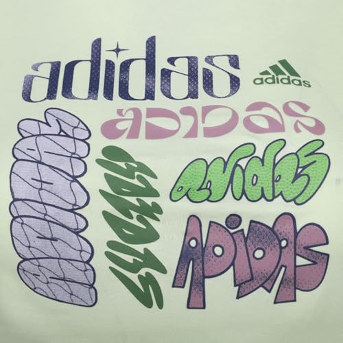 adidas Kids Boys Text Graphic Crew Neck Short Sleeve Training Casual Tops Casual - Green3