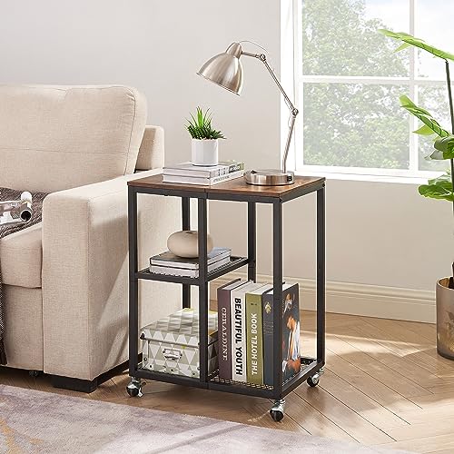 Join Iron Printer Stand With Storage Shelf For Home Office Storage, Printer Table With Wheels,Cpu Rack, Mobile Computer Trolley, Pc Tower, Office Cart,Utility Carts,Office Lateral File Cabinets(Brown) #TOP4