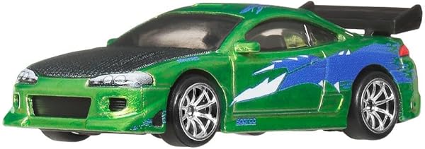 Hot Wheels Cars, Premium Fast & Furious 1:64 1995 Mitsubishi Eclipse Chase Car Die Cast Car for Collectors Inspired by Fast & Furious Movie Franchise, JHW68 - 2