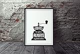 Herstellungsart: Druck Nastami Poster Küche DIN A3, Poster Kaffee, Wandbild Küche, Poster Vintage, Küchenposter