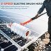 TURNRISE Electric Solar Panel Cleaning Brush: 20FT Adjustable Water Fed Pole Solar Panel Cleaning Kit with 23FT Water Pipe - Versatile Photovoltaic Brush for Solar Panels, Windows, Roofs