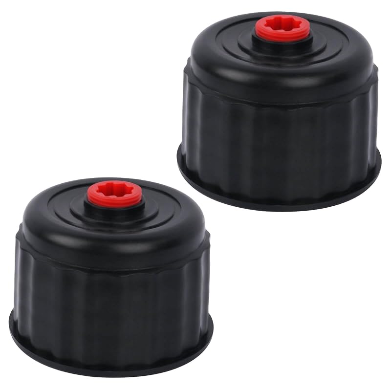 Kit com 2 tampas de reposição para galão de combustível Racing Fuel 3042 com vedação de borracha e plugue vermelho AFZZ