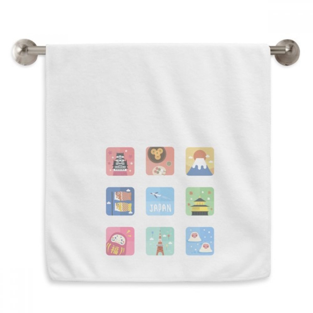 Serviette Japonaise blanche essuie mains moelleux 13x29 pouces pour toilette et voyage
