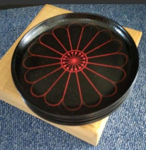 銘々皿 平安象彦 漆器 銘々皿 銘々盆 平安 象彦 菊 4枚