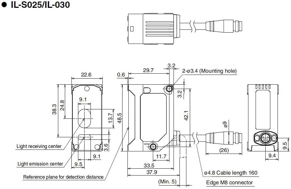 1PCS IL-030 CMOS Multi-Function Analog Sensor Sensor Heads