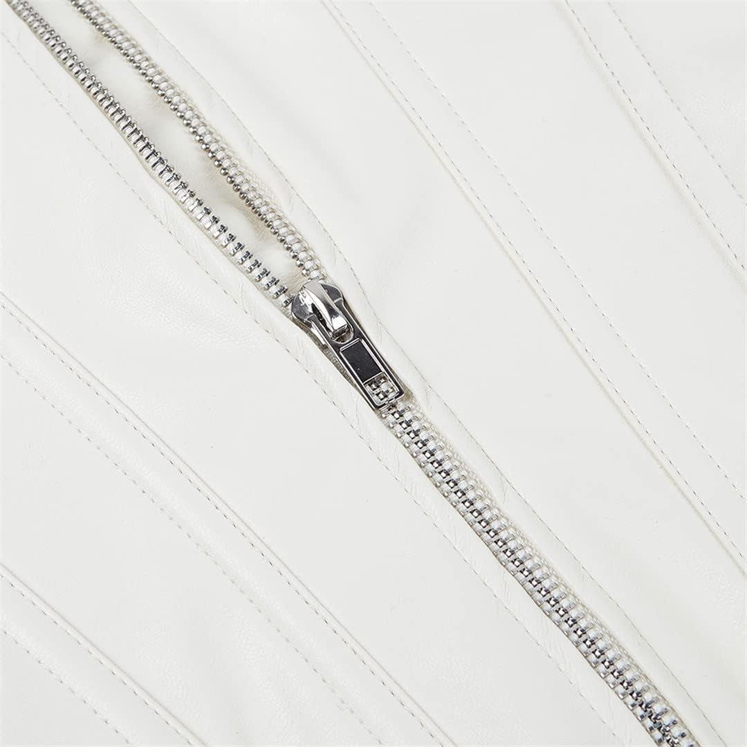 Corsets for Women Faux Leather Corset Top Steampunk Corsets Zipper Bustier Pirate Costume - Image 4