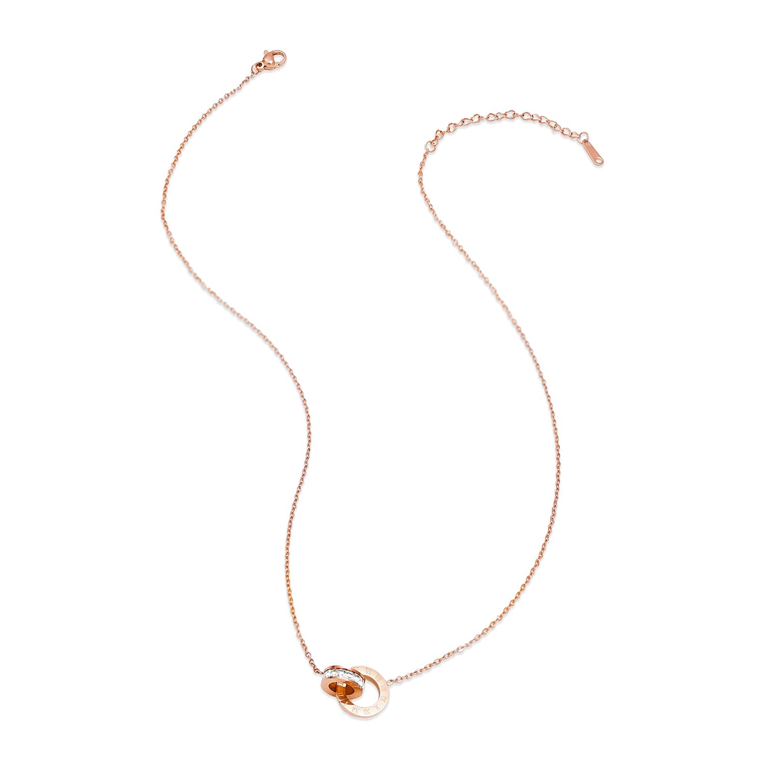 Demi Fine Gold Toned Stainless Steel American Diamond Pendant Necklace with Chain for Women Western Minimal Anti Tarnish Daily Style Jewellery-image-48