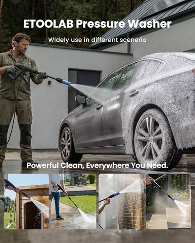 Image of Pressure Washer, 4200 PSI 2.6 GPM Power Washer with 23FT Hose, Foam Cannon, Portable Pressure Washers Ideal for Driveway, Patio, Deck, Fence and Car Wash Home Cleaning