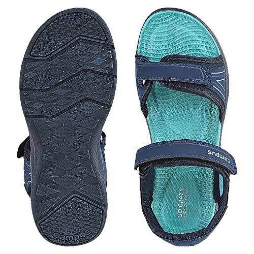 Image of Campus Women's GC-2208L (A) NAVY /S.GRN Sandal - 7UK /India 1 Pair