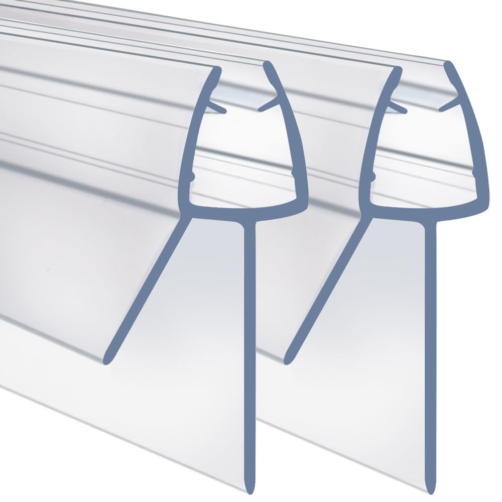ARVO 2 Pack Shower Screen Seal Strip for 4–6 mm Glass | Covers Gaps Up to 20 mm | 90 cm Transparent Shower Door Seal Strip Replacement – Watertight for Straight Glass Doors — image 1