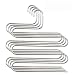 4 Pack Multi Pants Hangers Rack for Closet Organization,STAR-FLY Stainless Steel S-shape 5 Layer Clothes Hangers for Space Saving Storage