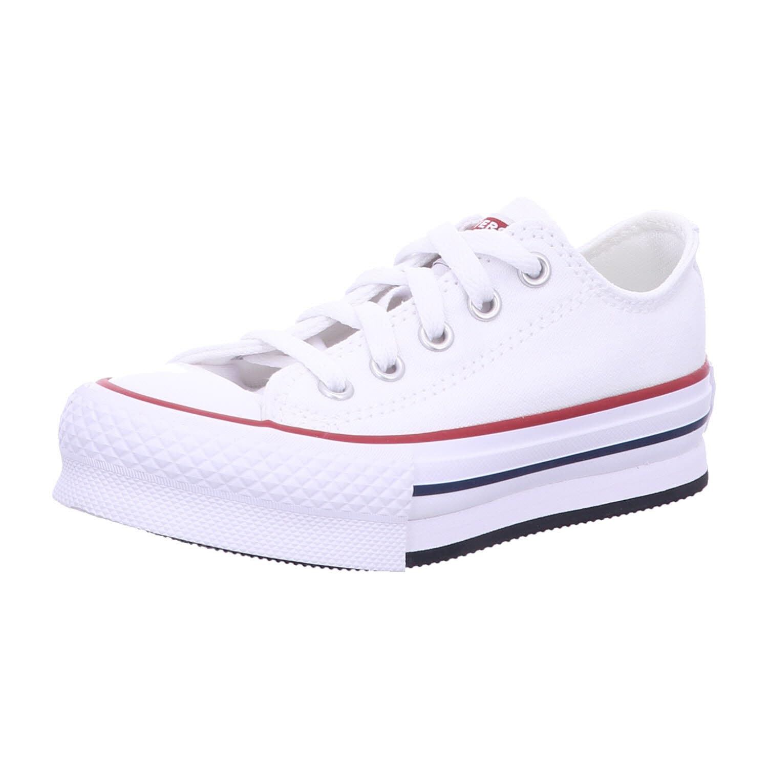 Converse Kids Girls Eva Lift Canvas Platform Ox Trainers - White