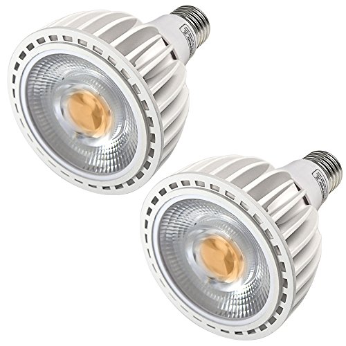 daskoo de 2 unidades E27 40 W = 320 W LED PAR30 Luz Aluminio + PC Blanco Cálido COB LED 4000LM AC 220  240 V