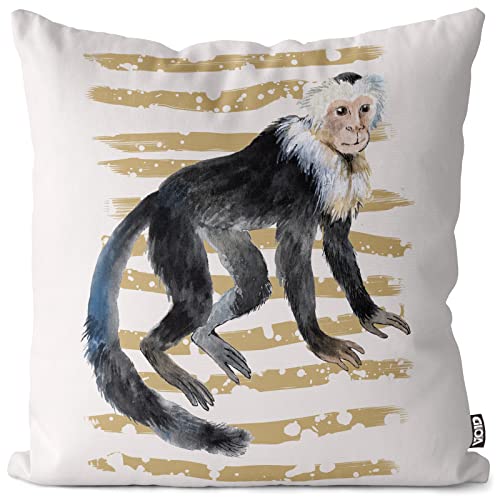 VOID AFFE Kapuziner Kissenbezug Kissenhülle Outdoor Indoor kapuziner Zoo Sommer, Kissen Größe:40 x 40 cm
