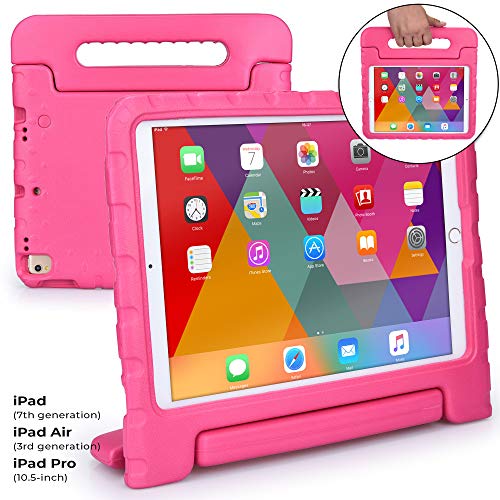 Cooper Dynamo [Rugged Kids Case] for 2019 10.2" iPad (7th generation), iPad Pro 10.5, iPad Air 3 | Protective Child Proof Cover, Stand, Handle (Pink)
