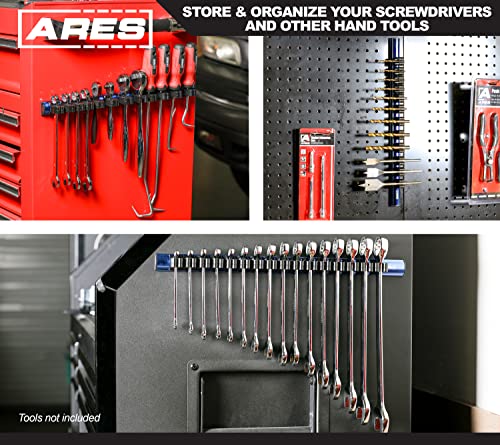 Image of ARES 62027 Blue 16.5-In Hand Tool Holder - Screwdriver Organizer Rail