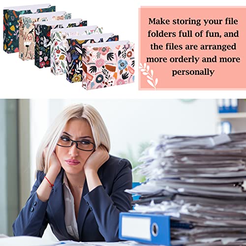 Harloon 48 Pcs Floral File Jackets 2 Inch Colored Expanding File Folders Jacket Letter Size Decorative File Folders With Reinforced Straight Cut Tab For School Office Home 6 Styles #TOP3