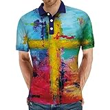 LAOSU Polo Impreso Hombre,Mangas Cortas Casual Marcas De Polo Barato,Camiseta De Polo Barato,Cierre De Cremallera/Botón Polo Para Hombre,Camisa Algodón Hombre,Polo De Gran Tamaño Hombre, rojo, M