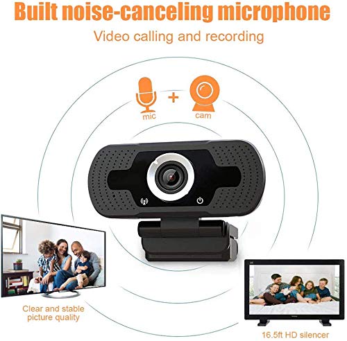 Webcam with Microphone, USB PC Desktop Laptop with 110° Wide View Angle,Web Camera for Live Streaming, Video Calling Conferencing, Gaming - Thumbnail 7