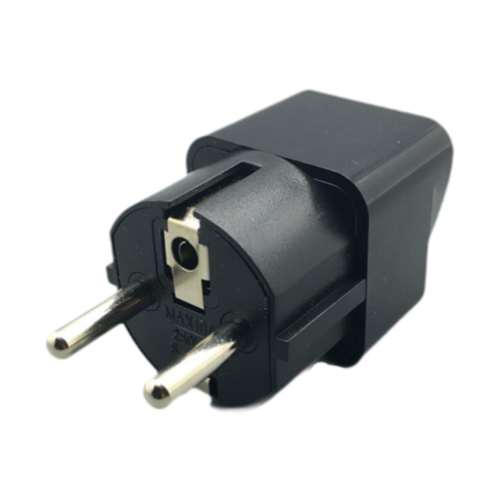 TRENDIVIBE Europe Plug Converter AU/UK/US/CN to Europe Compact for Wall Hotel Household Black-image-43