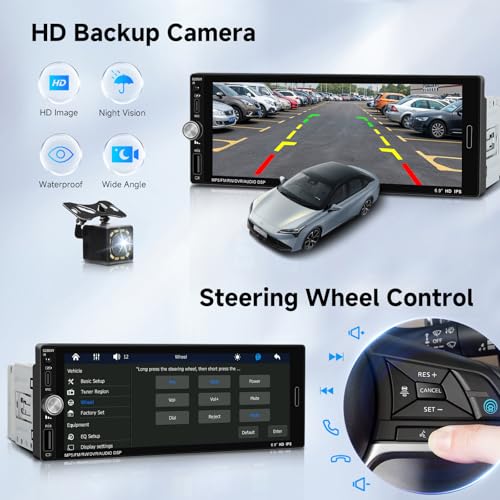 Radio para Auto 6.9'' VECHTEL con Pantalla Táctil HD miniatura 5