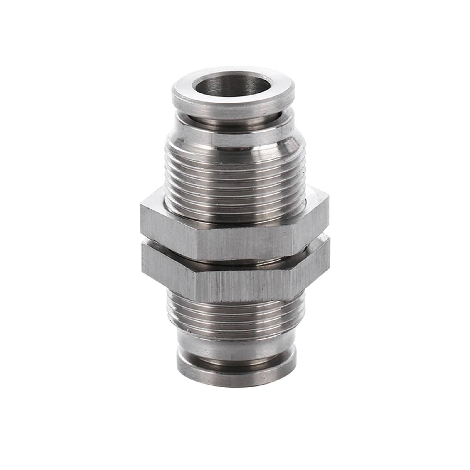 RUAJOGYNVM Pneumatic PM Straight Bulkhead Union Pipe Connector 4-12mm OD Air Hose 304 Stainless Steel Push in Quick Air Fitting Plumbing(8mm) RUAJOGYNVM