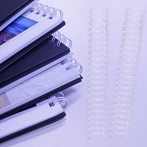image for Zonon 6 Pieces Twin Loop Wire Binding Spines Double Loop Wire Binding 