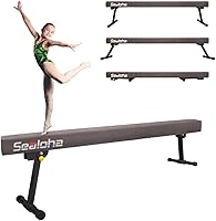 Vista 21 de Viga de equilibrio de 2,4 m ajustable y plegable ultrasimple, equipo de gimnasia de barra de piso alto y bajo de ante, no requiere herramientas