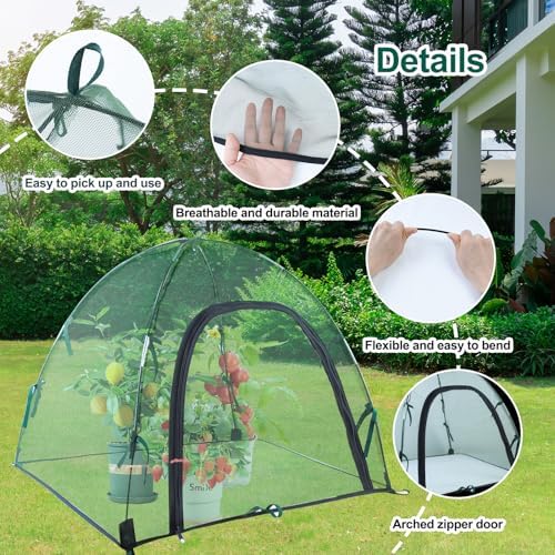 2pack Pest Guard Cover,22.8x22.8x22.8 Inches Garden Mesh Plant Cover Insect Bird Barrier Netting Mesh Outdoor Mesh Plant Enclosure Plant Tent Cover Pest Protection Guard for Fruit Vegetables - 2